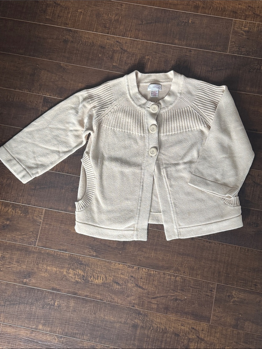Northern Reflections Ladies Cream Button-Front Cardigan